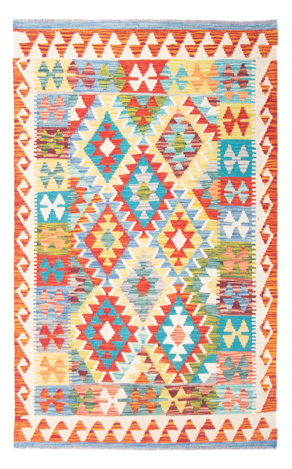 Tapis Kelim - Splash - 147 x 101 cm - multicolore