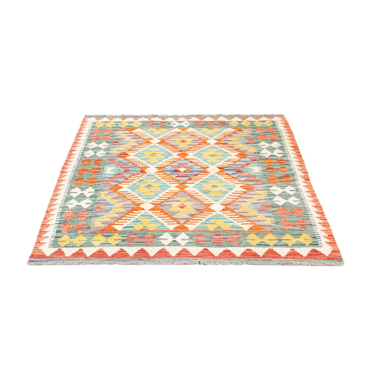 Tapis Kelim - Splash - 150 x 110 cm - multicolore