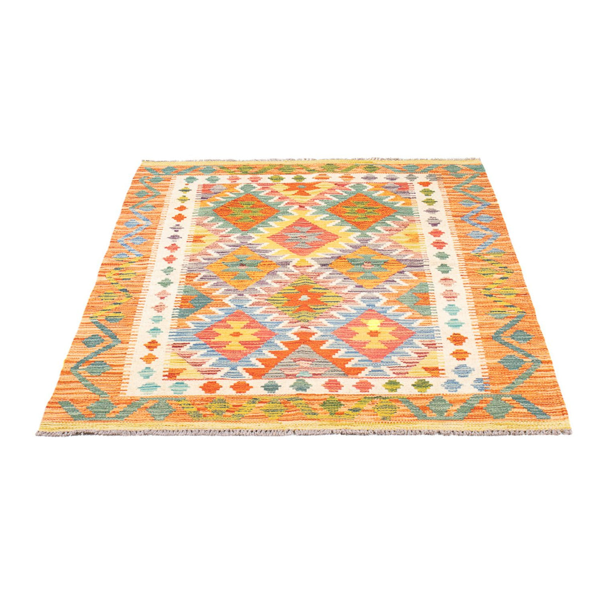 Tapis Kelim - Splash - 147 x 100 cm - multicolore