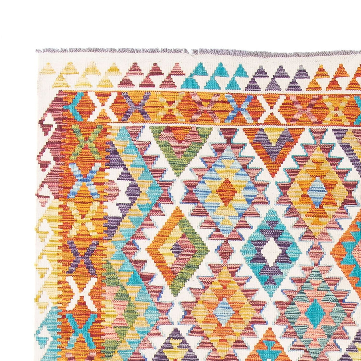 Tapis Kelim - Splash - 290 x 205 cm - multicolore