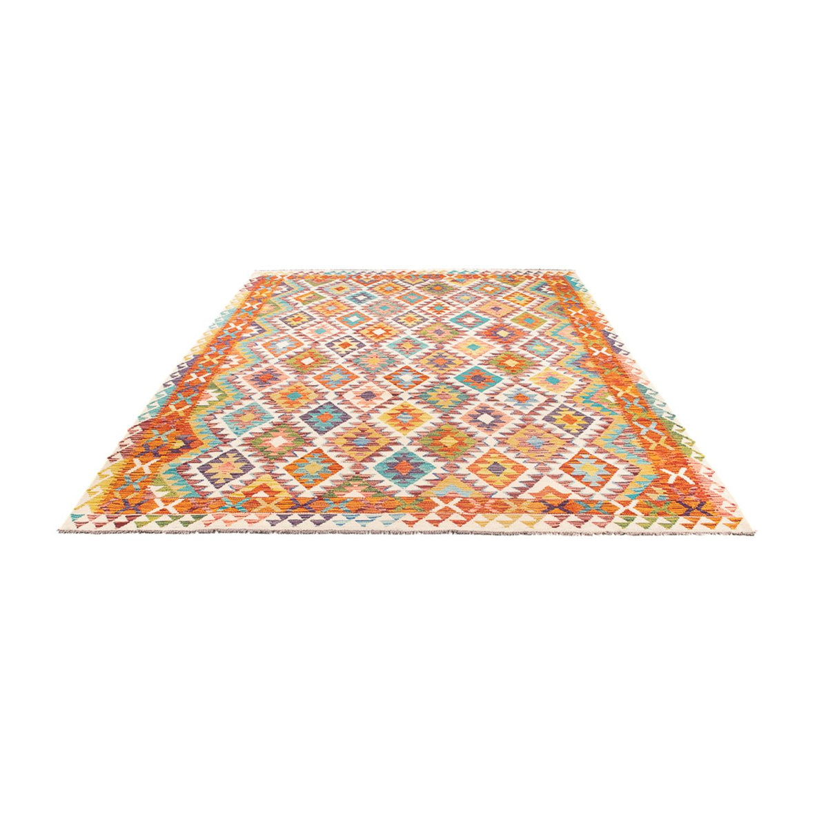 Tapis Kelim - Splash - 290 x 205 cm - multicolore