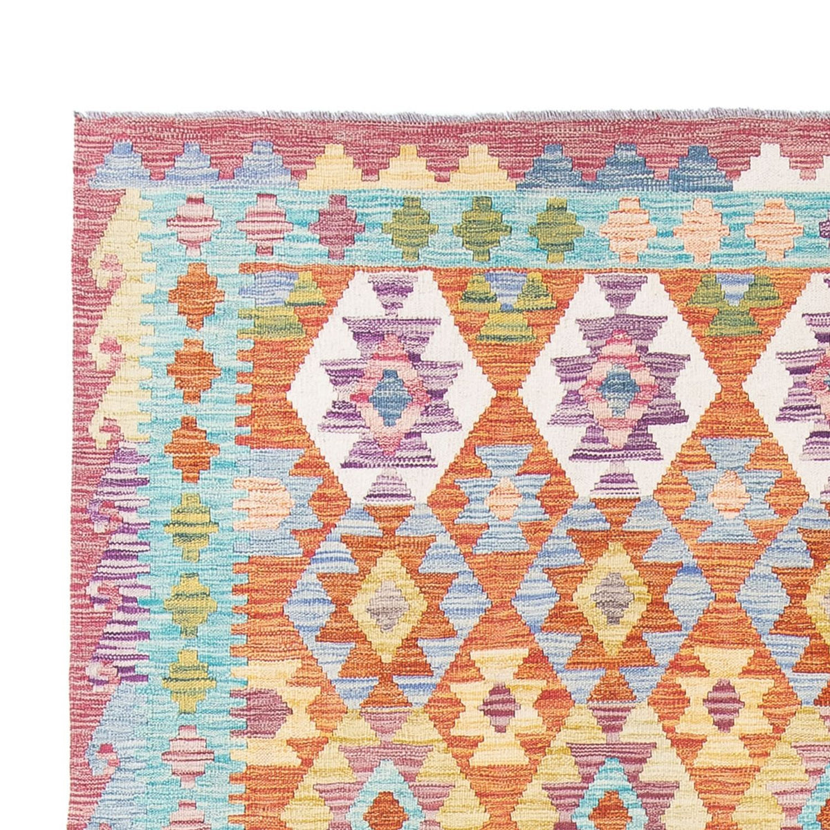 Tapis Kelim - Splash - 298 x 199 cm - multicolore