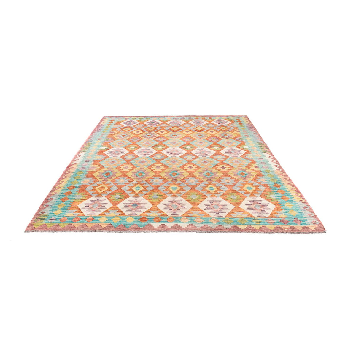 Tapis Kelim - Splash - 298 x 199 cm - multicolore