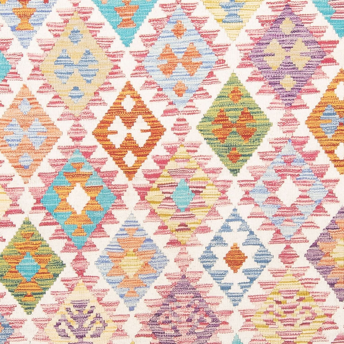 Tapis Kelim - Splash - 291 x 198 cm - multicolore