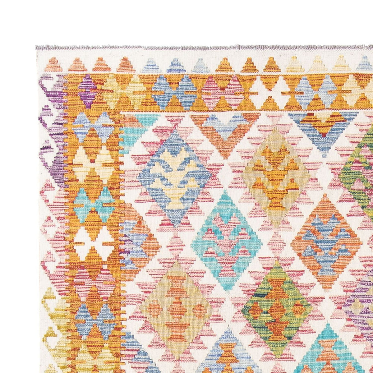 Tapis Kelim - Splash - 291 x 198 cm - multicolore
