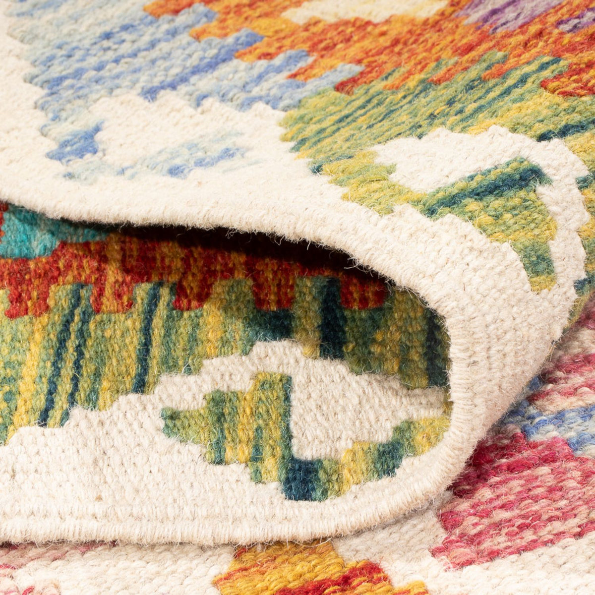 Tapis Kelim - Splash - 291 x 198 cm - multicolore