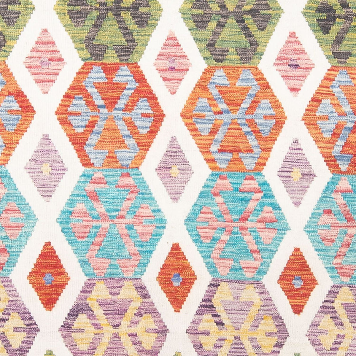 Tapis Kelim - Splash - 305 x 203 cm - multicolore