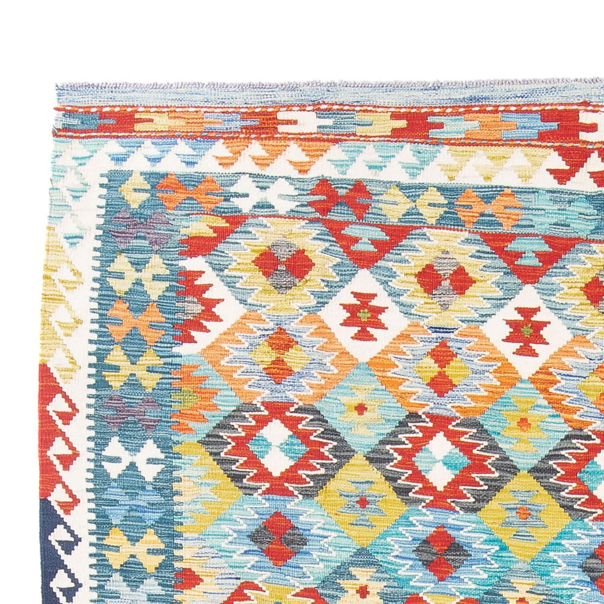 Tapis Kelim - Splash - 290 x 202 cm - multicolore