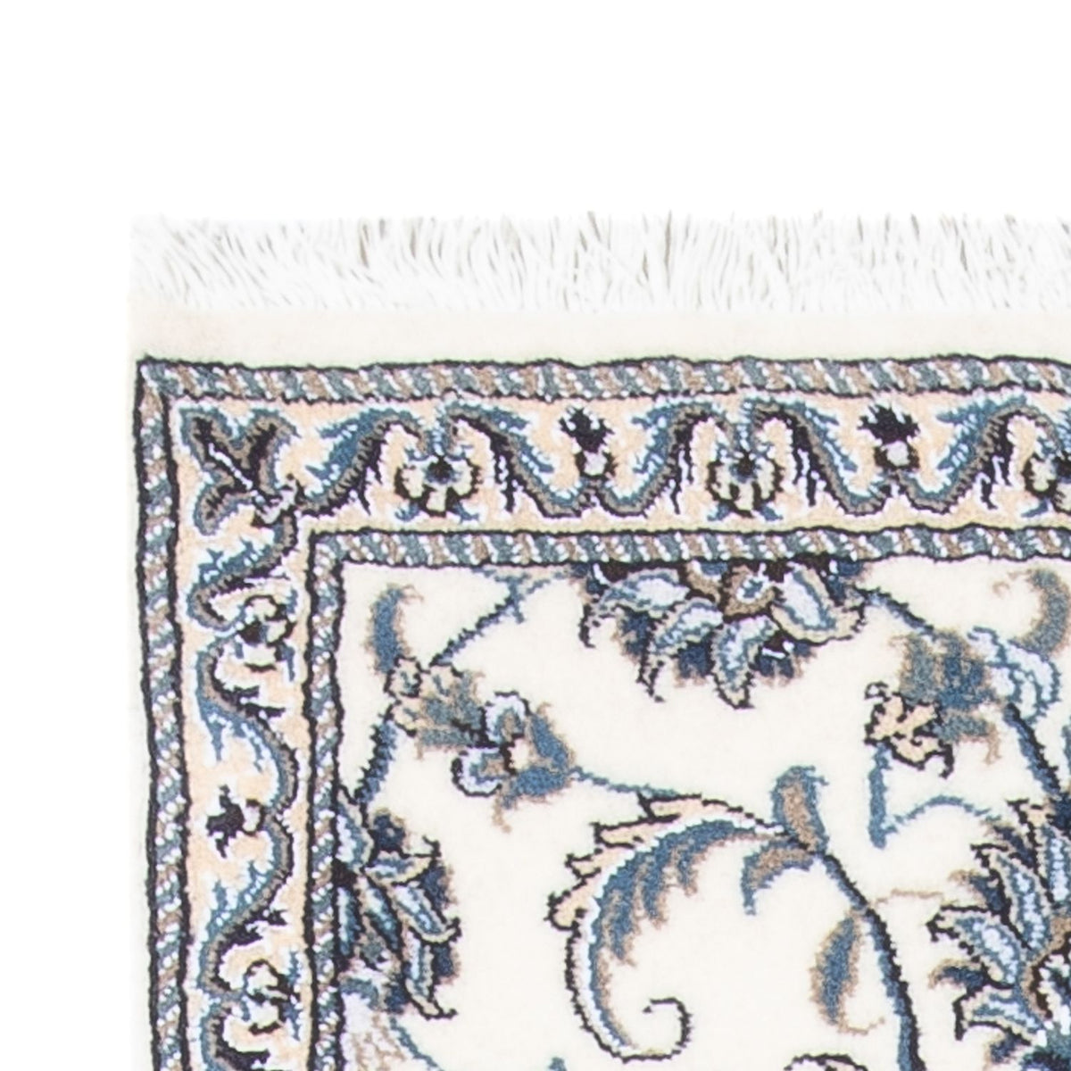 Tapis de couloir Tapis persan - Nain - 264 x 74 cm - crème