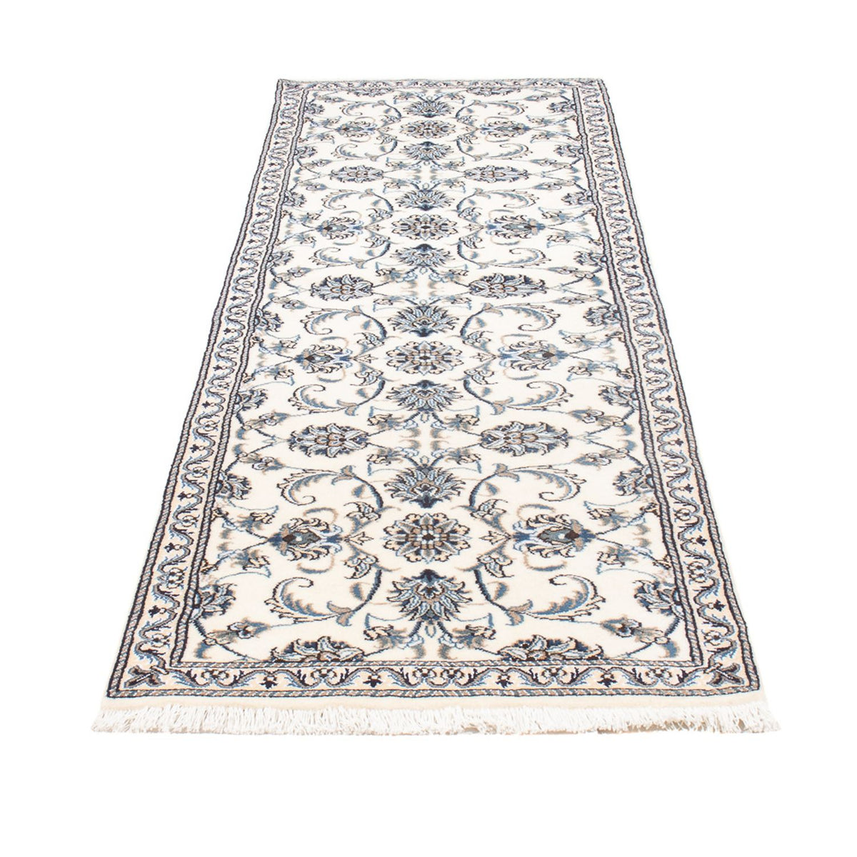 Tapis de couloir Tapis persan - Nain - 264 x 74 cm - crème