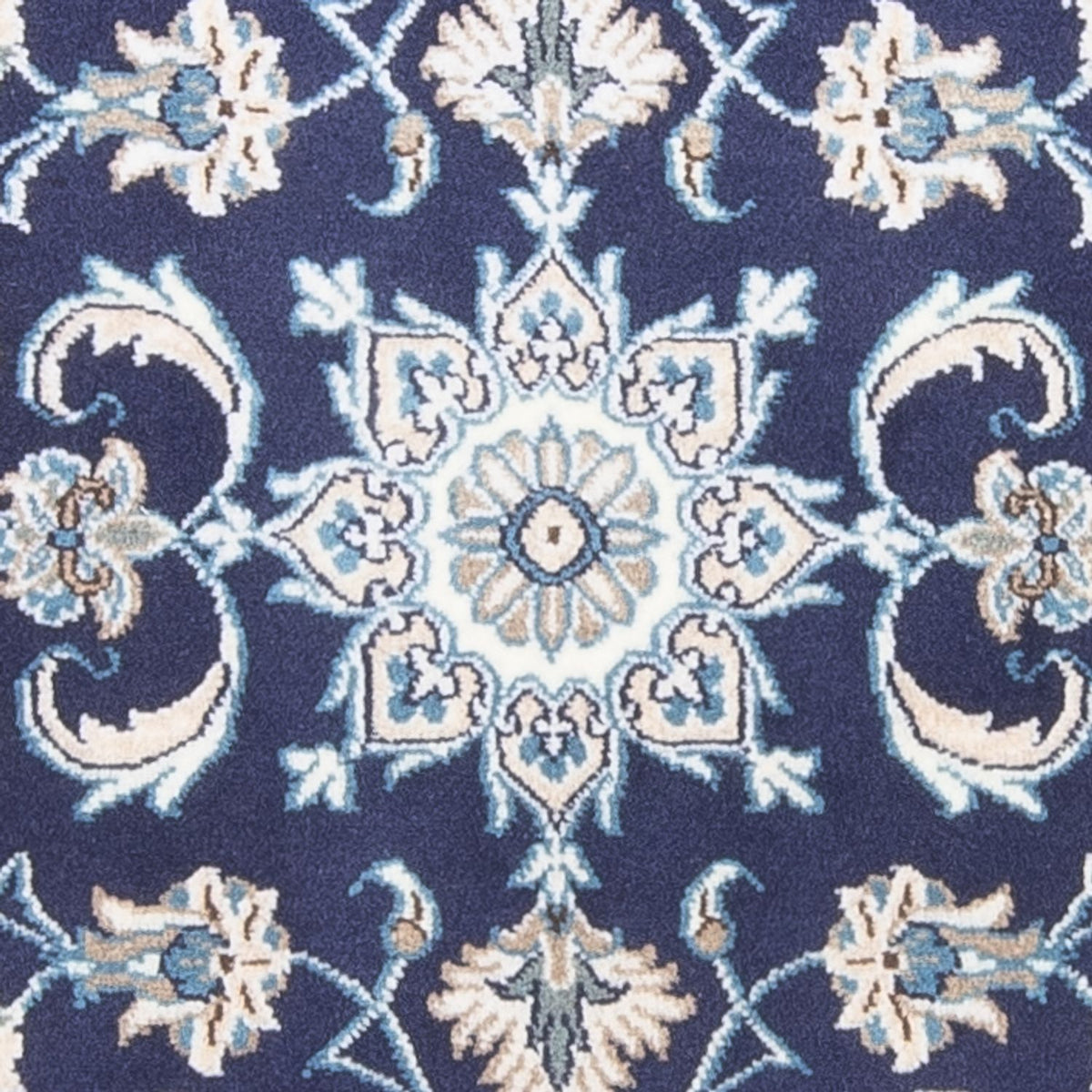 Tapis persan - Nain - 137 x 71 cm - bleu foncé
