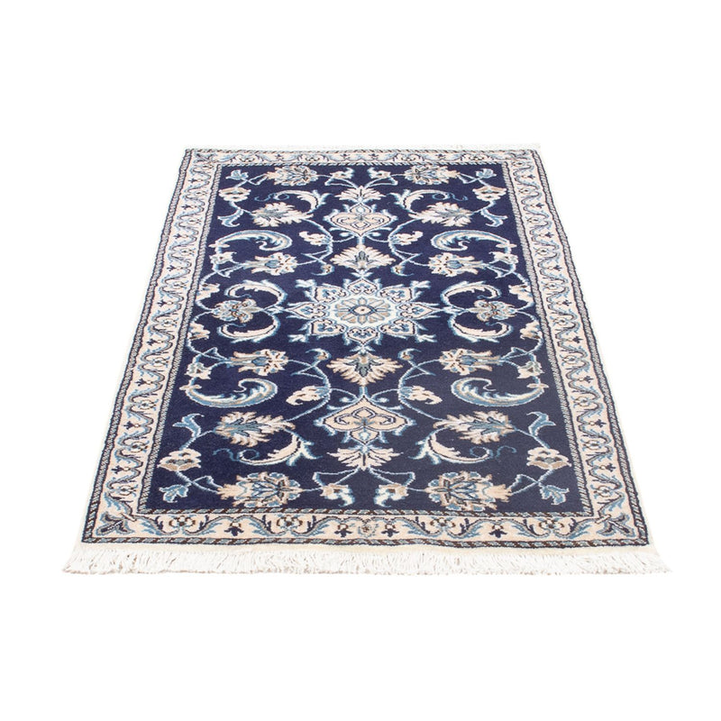Tapis persan - Nain - 137 x 71 cm - bleu foncé