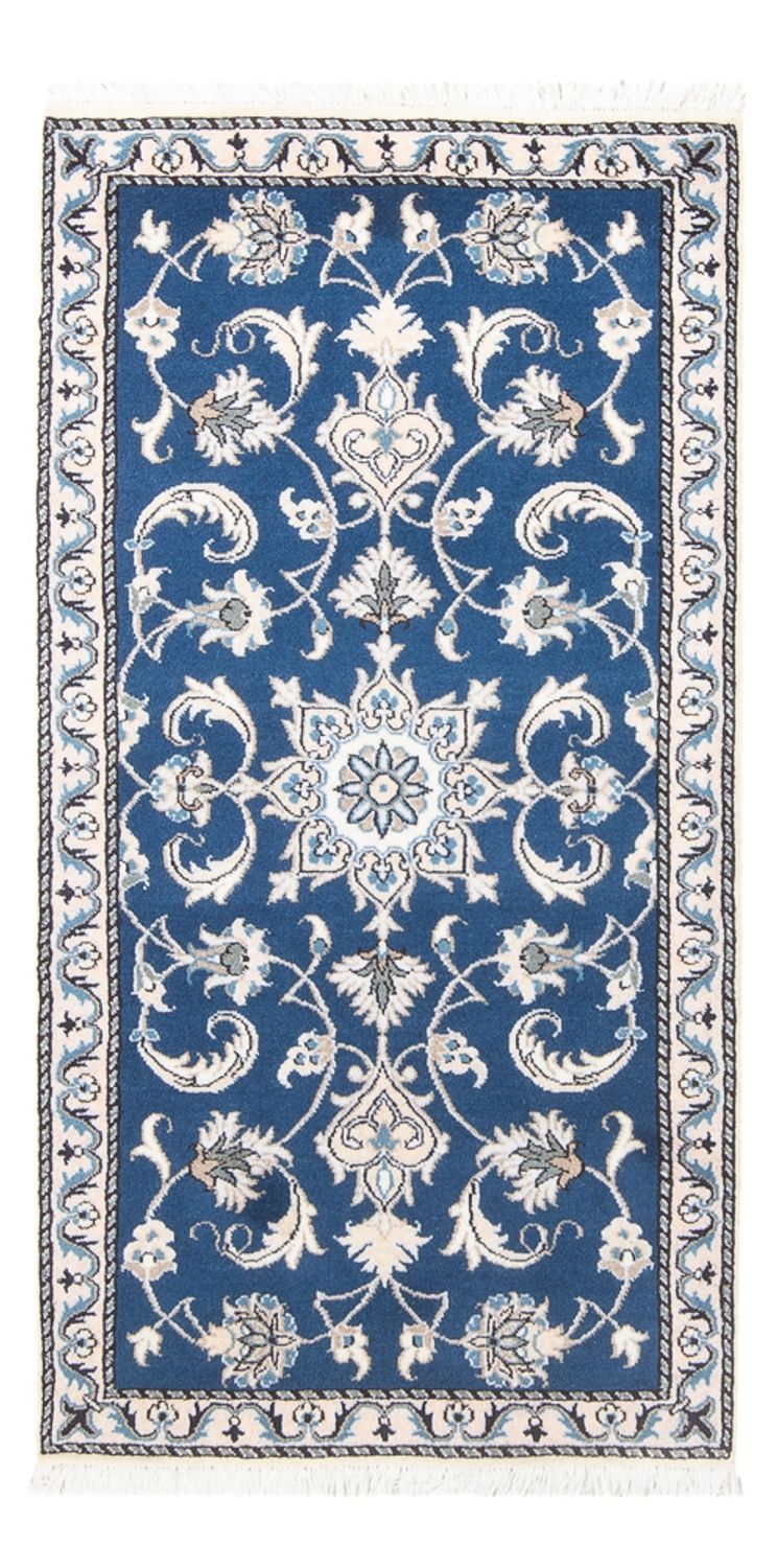 Tapis persan - Nain - 135 x 71 cm - bleu