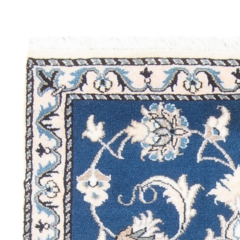 Tapis persan - Nain - 135 x 71 cm - bleu