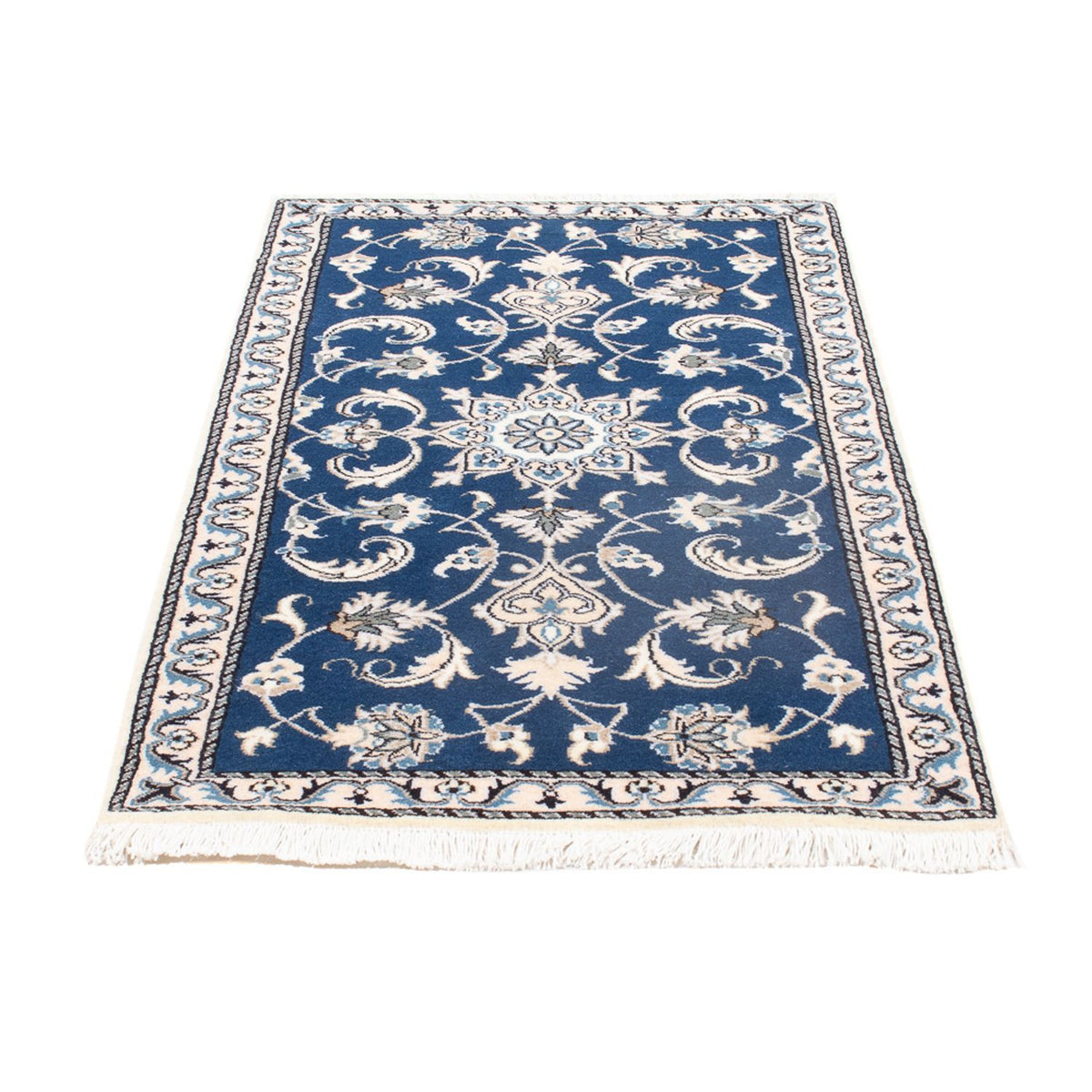 Tapis persan - Nain - 135 x 71 cm - bleu