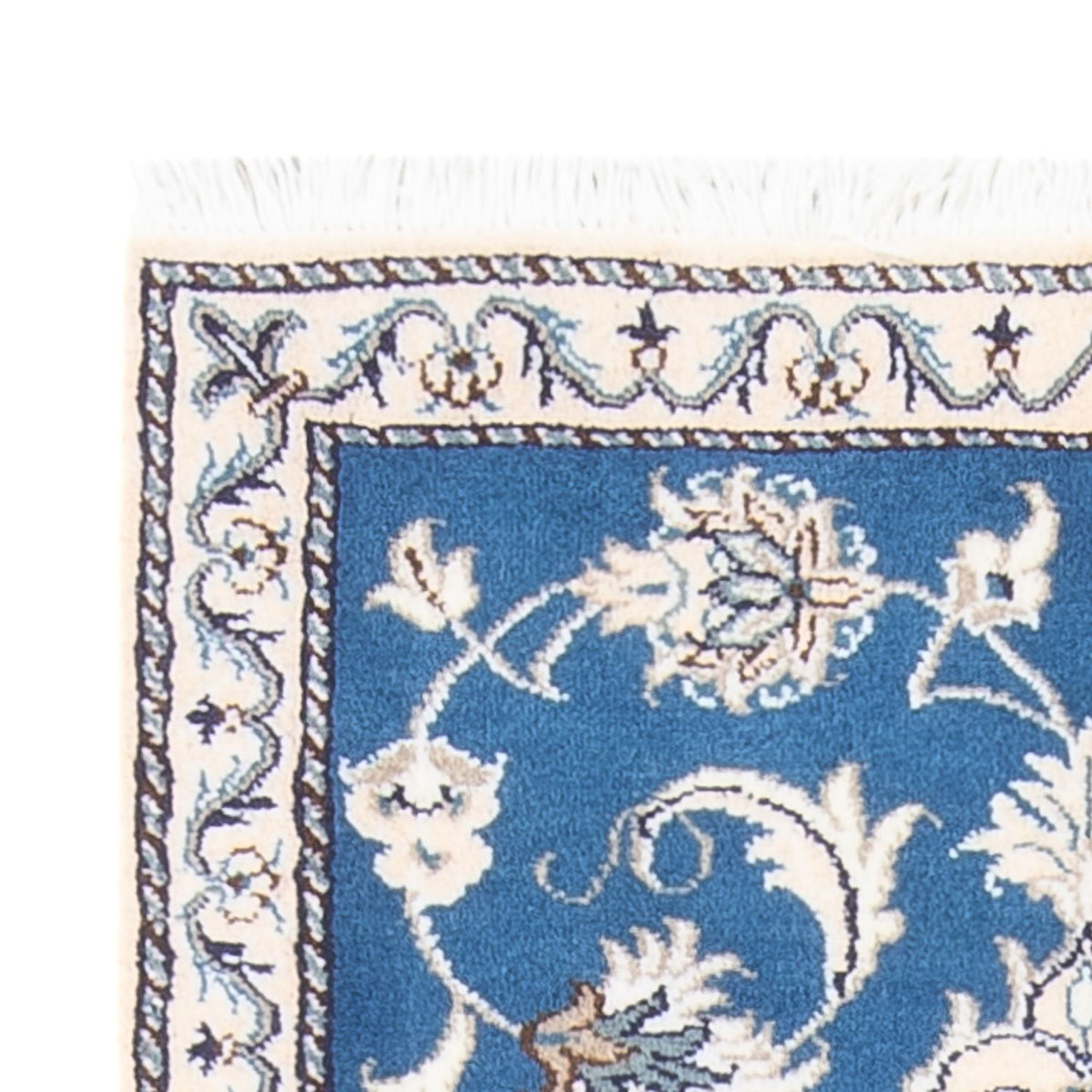 Tapis persan - Nain - 137 x 69 cm - bleu