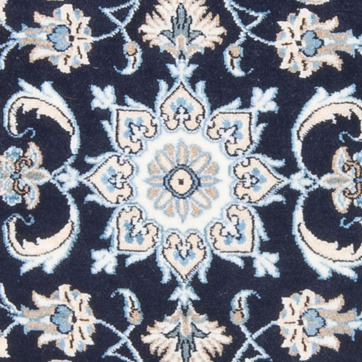 Tapis persan - Nain - 137 x 67 cm - bleu foncé