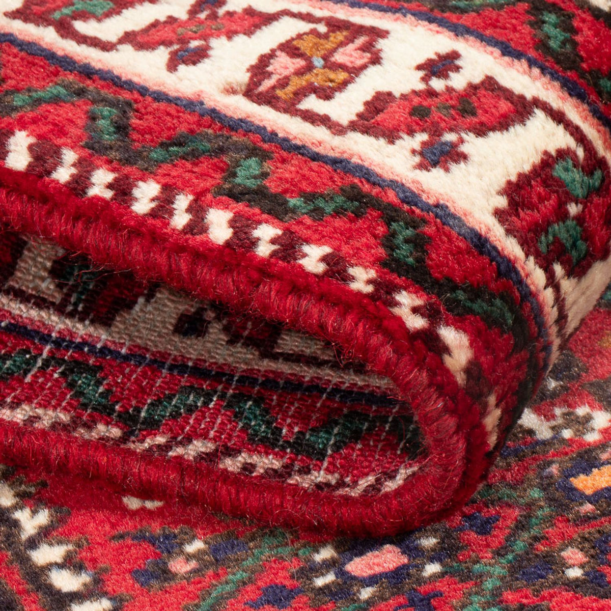 Tapis persan - Nomadic - 122 x 80 cm - rouge foncé