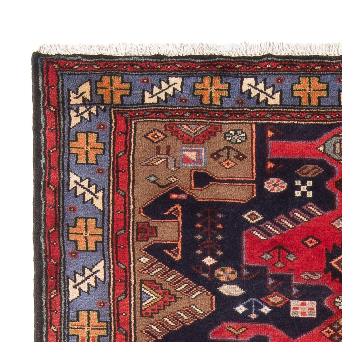 Tapis persan - Nomadic - 161 x 110 cm - bleu foncé