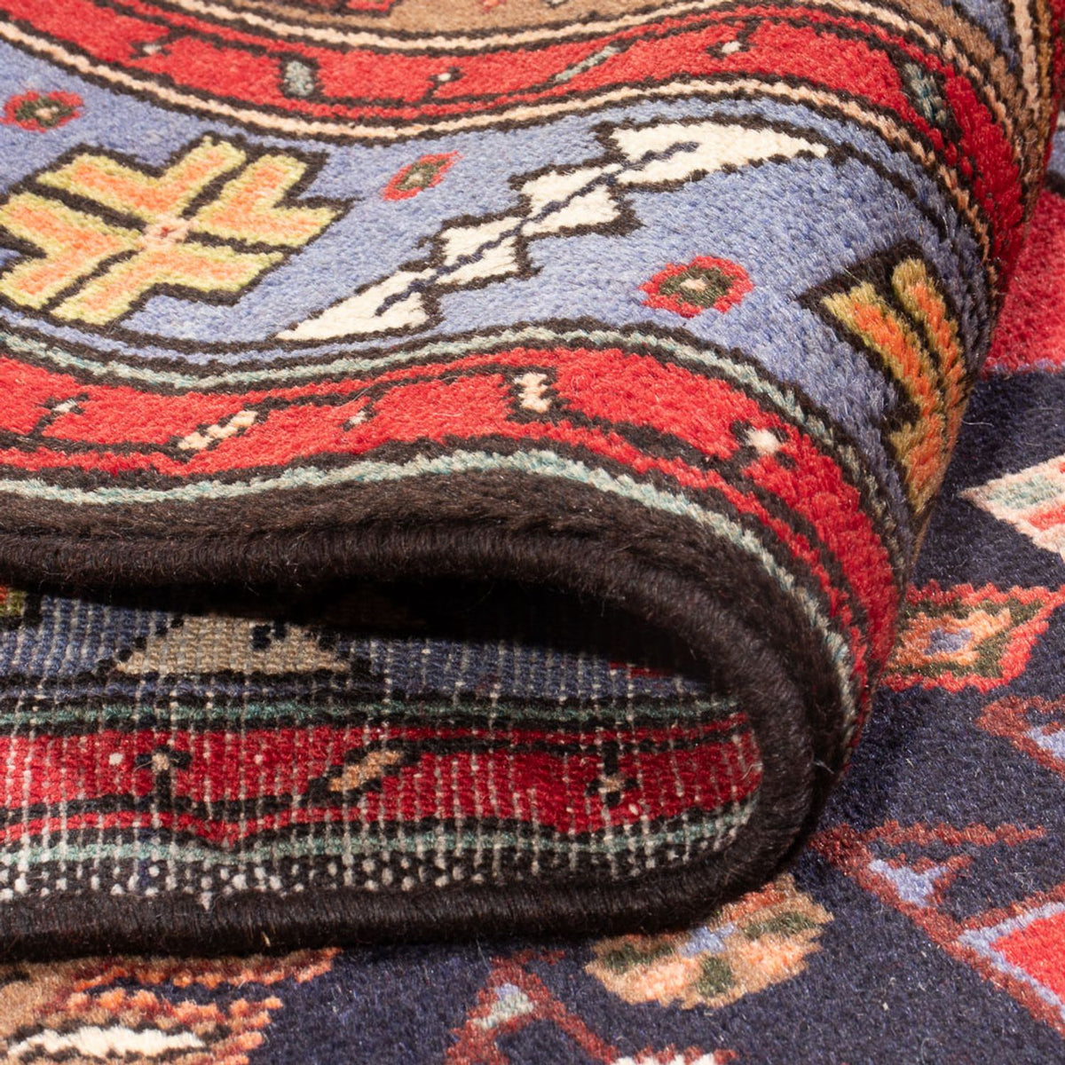 Tapis persan - Nomadic - 161 x 110 cm - bleu foncé