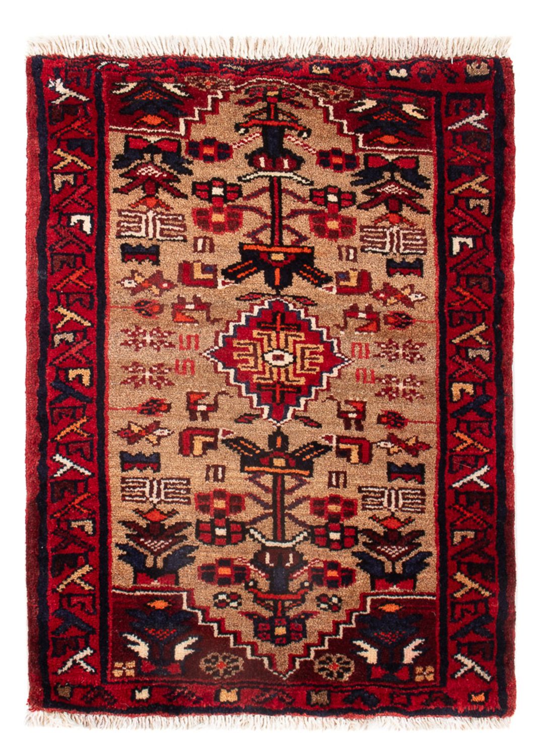 Tapis persan - Nomadic - 66 x 50 cm - marron