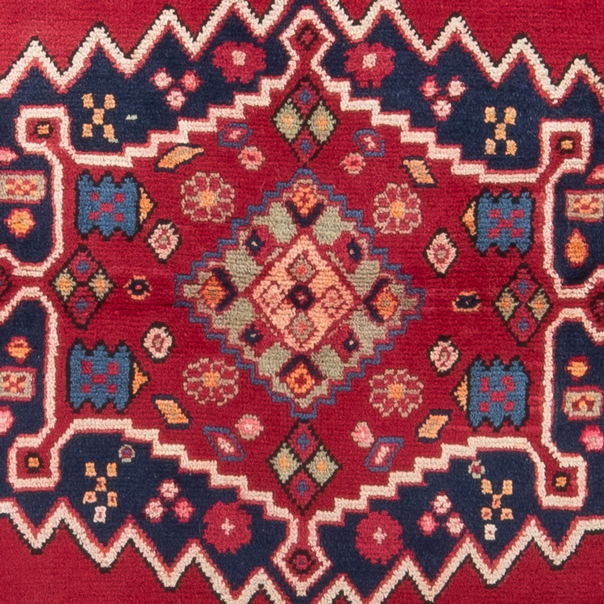 Tapis persan - Nomadic - 150 x 121 cm - rouge