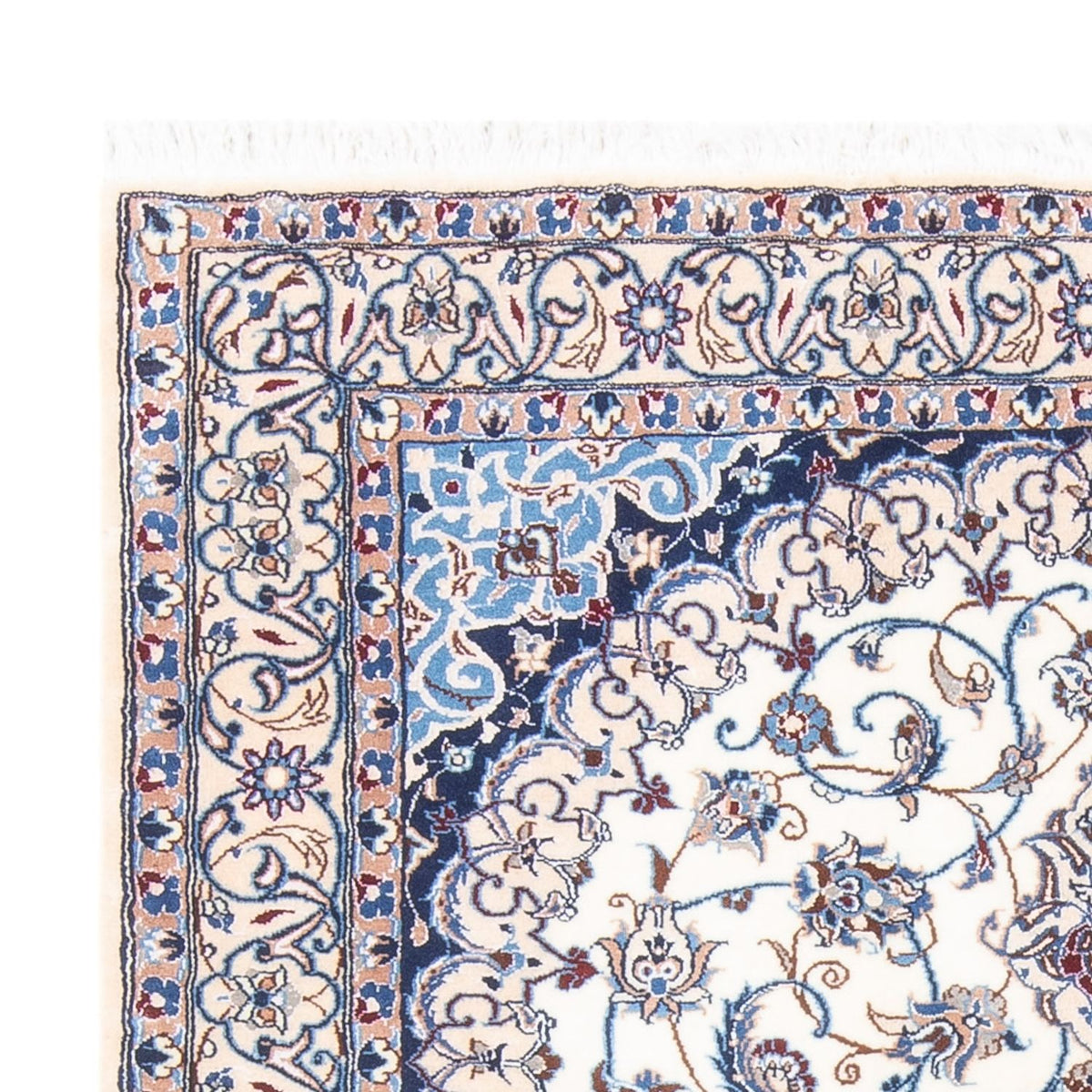 Tapis persan - Nain - Royal - 197 x 130 cm - crème