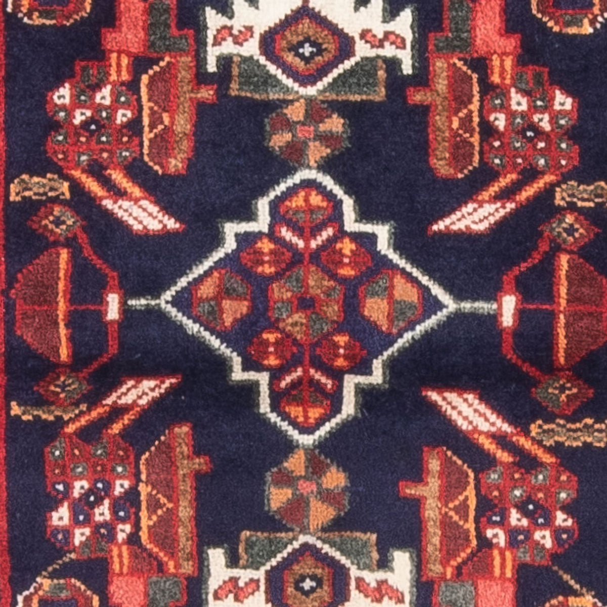 Tapis persan - Nomadic - 129 x 74 cm - bleu foncé