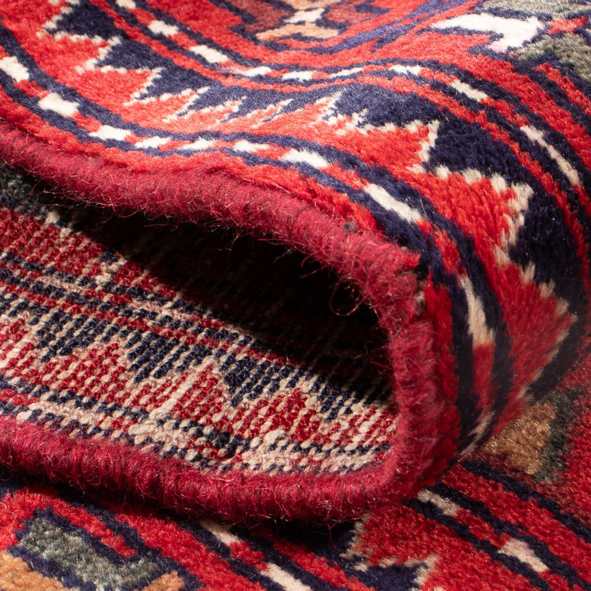 Tapis persan - Nomadic - 129 x 74 cm - bleu foncé