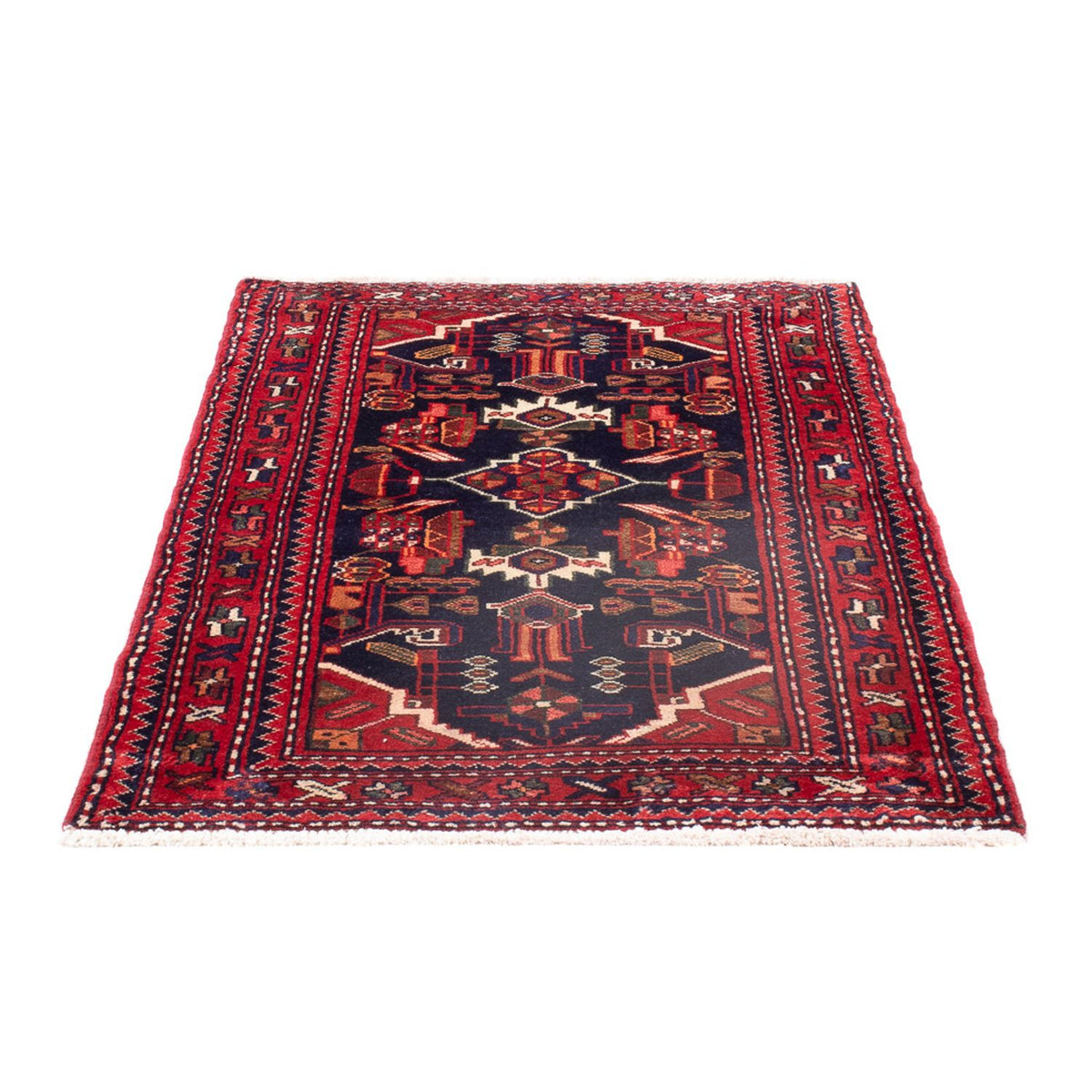 Tapis persan - Nomadic - 129 x 74 cm - bleu foncé