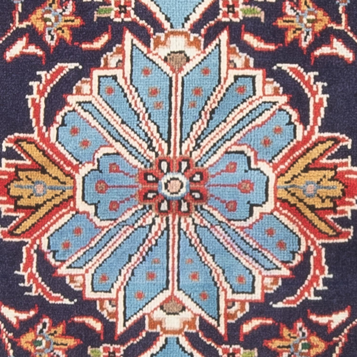 Tapis persan - Keshan - 128 x 64 cm - bleu foncé