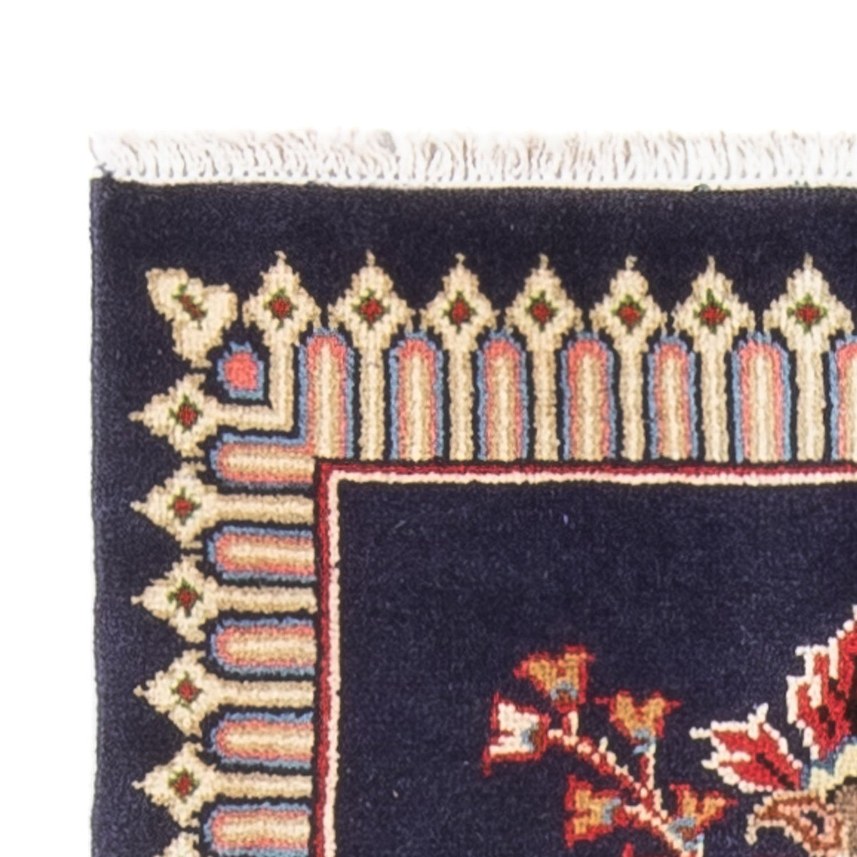 Tapis persan - Keshan - 128 x 64 cm - bleu foncé