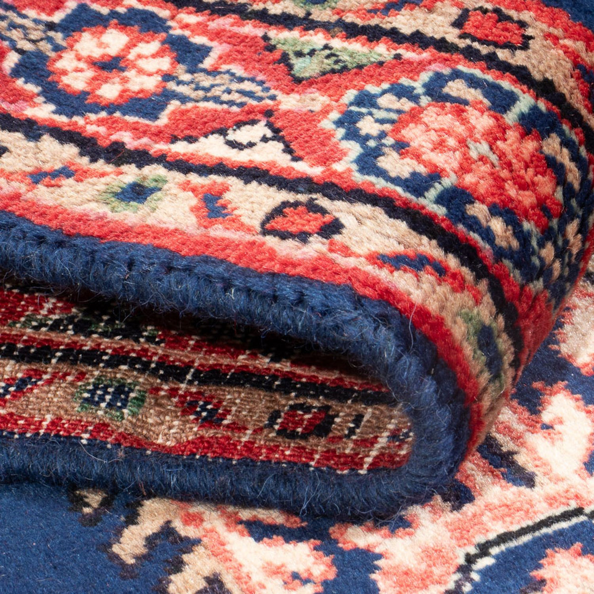 Tapis de couloir Tapis persan - Nomadic - 204 x 96 cm - bleu foncé