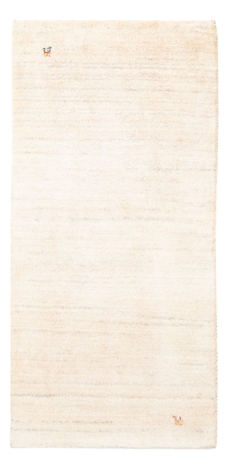 Tapis Gabbeh - Persan - 146 x 73 cm - blanc naturel