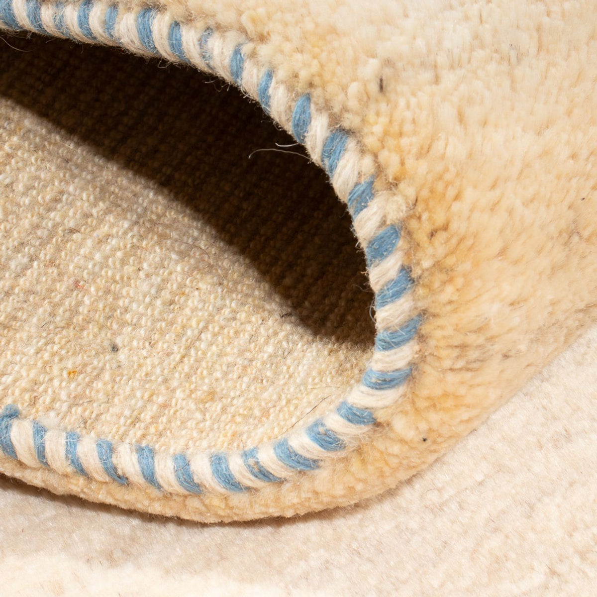 Tapis Gabbeh - Persan - 146 x 73 cm - blanc naturel