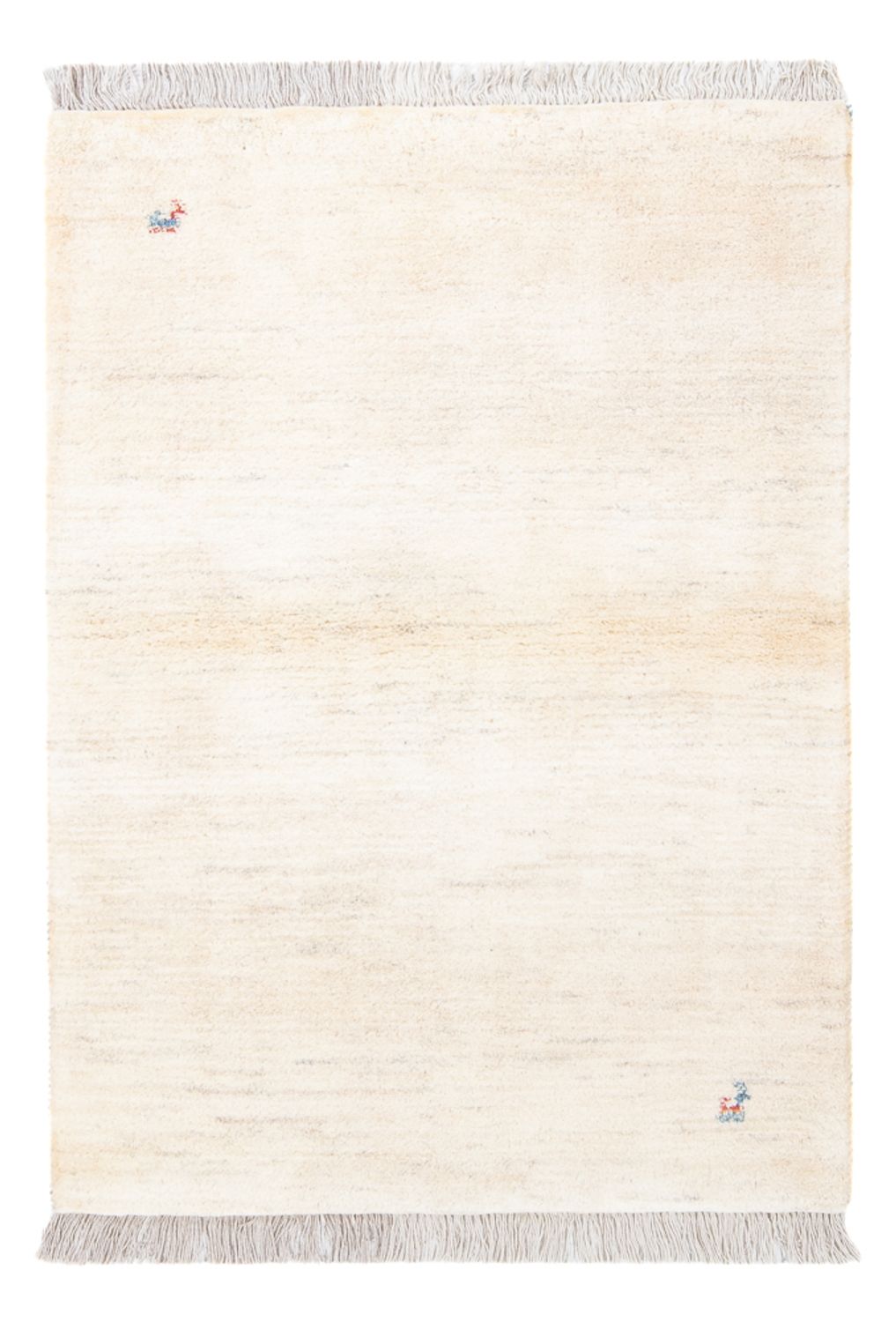 Tapis Gabbeh - Persan - 150 x 97 cm - blanc naturel