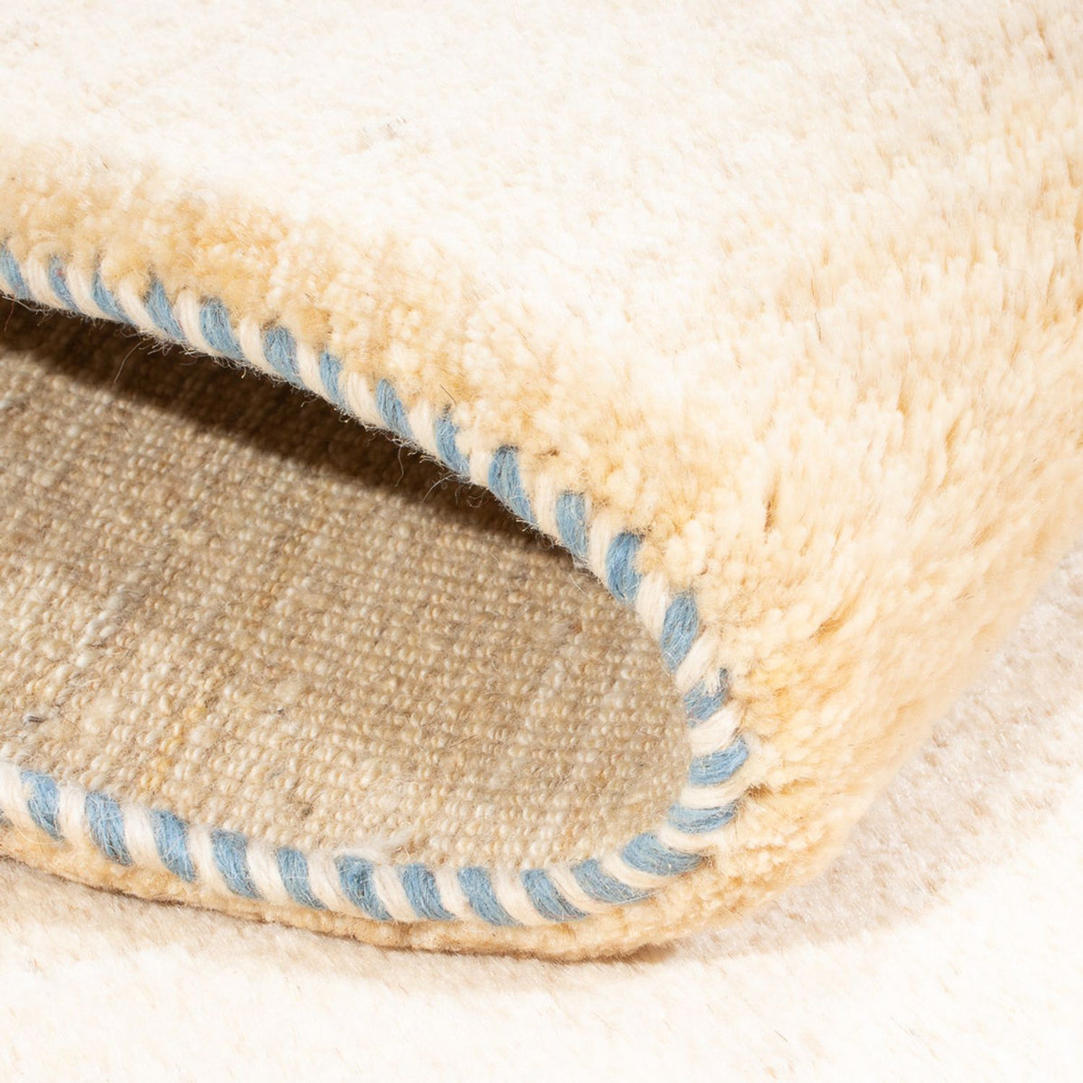 Tapis Gabbeh - Persan - 150 x 97 cm - blanc naturel