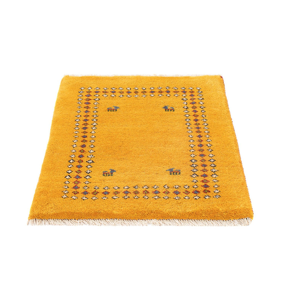 Tapis Gabbeh - Persan - 84 x 62 cm - or