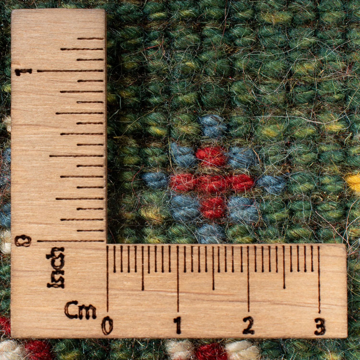 Tapis Gabbeh - Persan - 89 x 62 cm - vert de mer