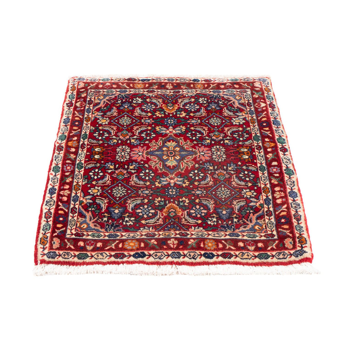 Tapis persan - Bidjar - 76 x 55 cm - rouge bordeaux