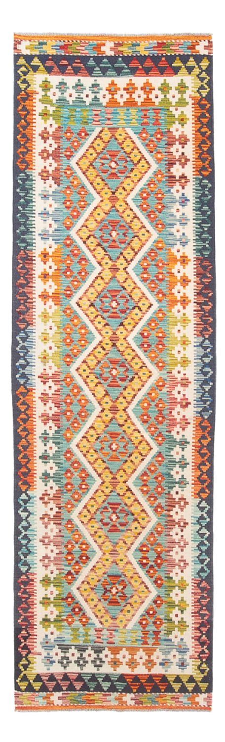 Tapis de couloir Tapis Kelim - Splash - 280 x 85 cm - multicolore