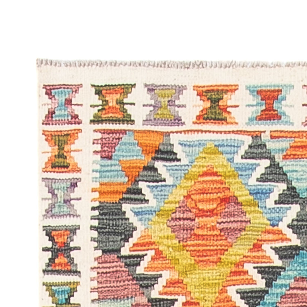Tapis de couloir Tapis Kelim - Splash - 281 x 80 cm - multicolore