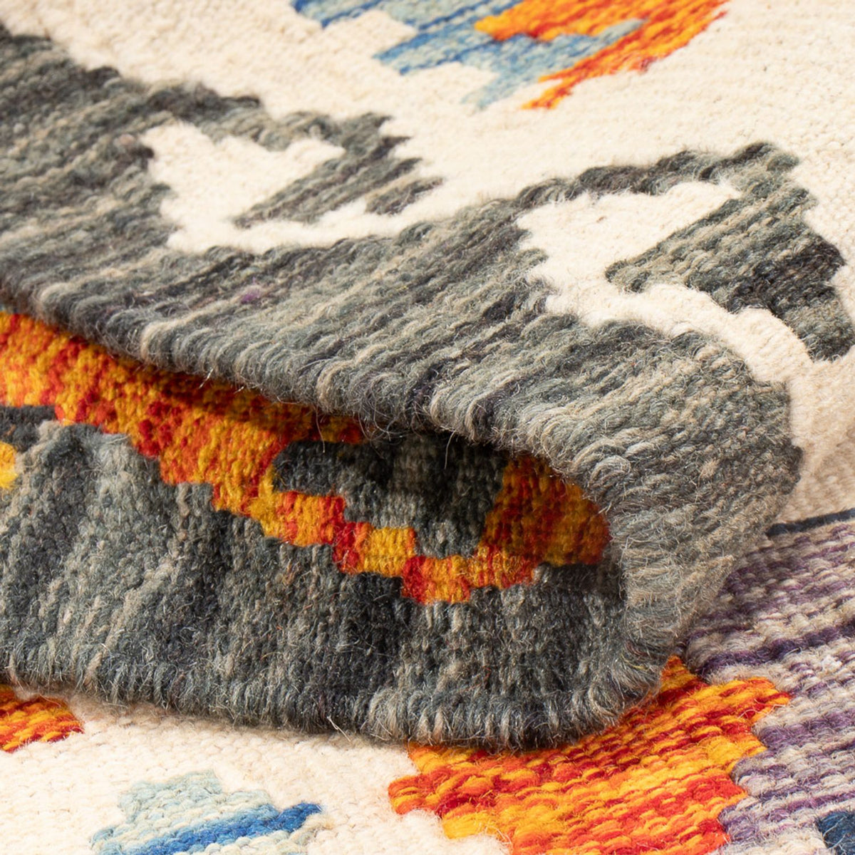 Tapis de couloir Tapis Kelim - Splash - 299 x 86 cm - multicolore