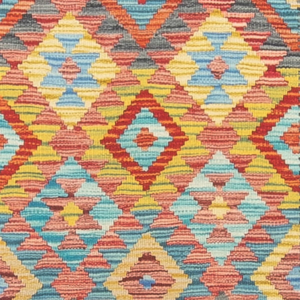 Tapis de couloir Tapis Kelim - Splash - 232 x 80 cm - multicolore