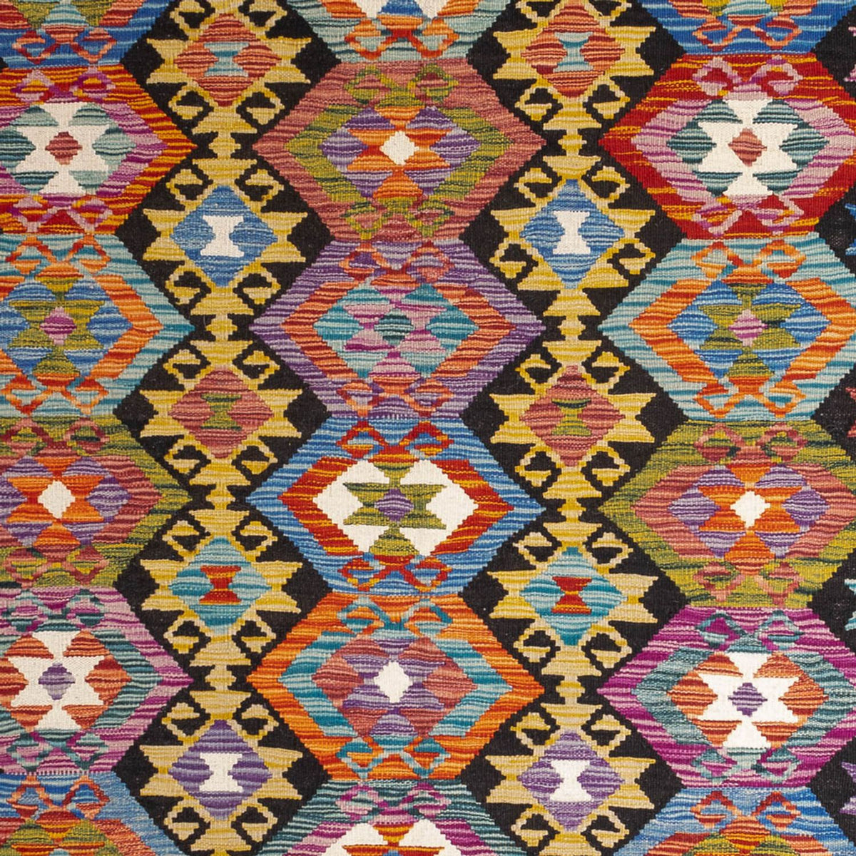 Tapis Kelim - Splash - 250 x 163 cm - multicolore