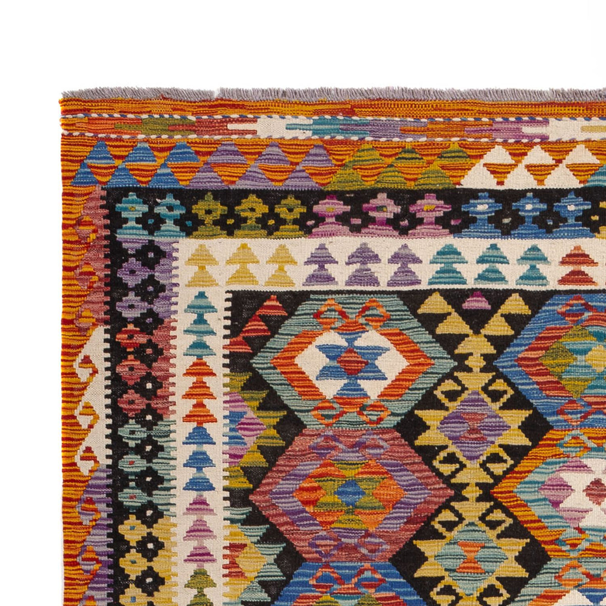 Tapis Kelim - Splash - 250 x 163 cm - multicolore