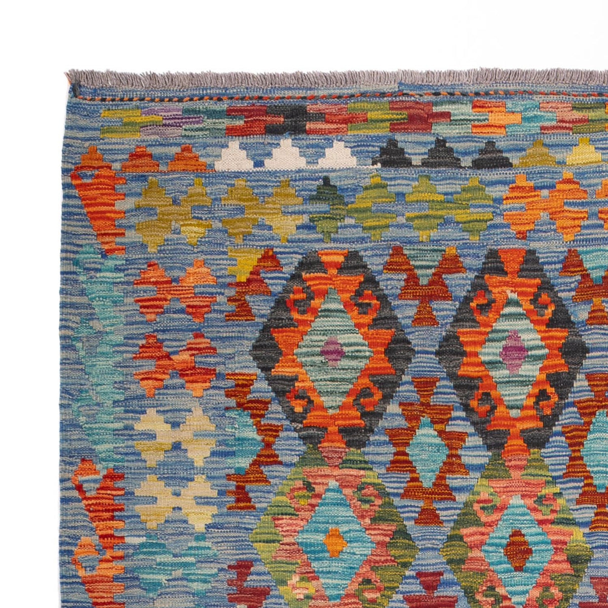 Tapis Kelim - Splash - 241 x 175 cm - multicolore