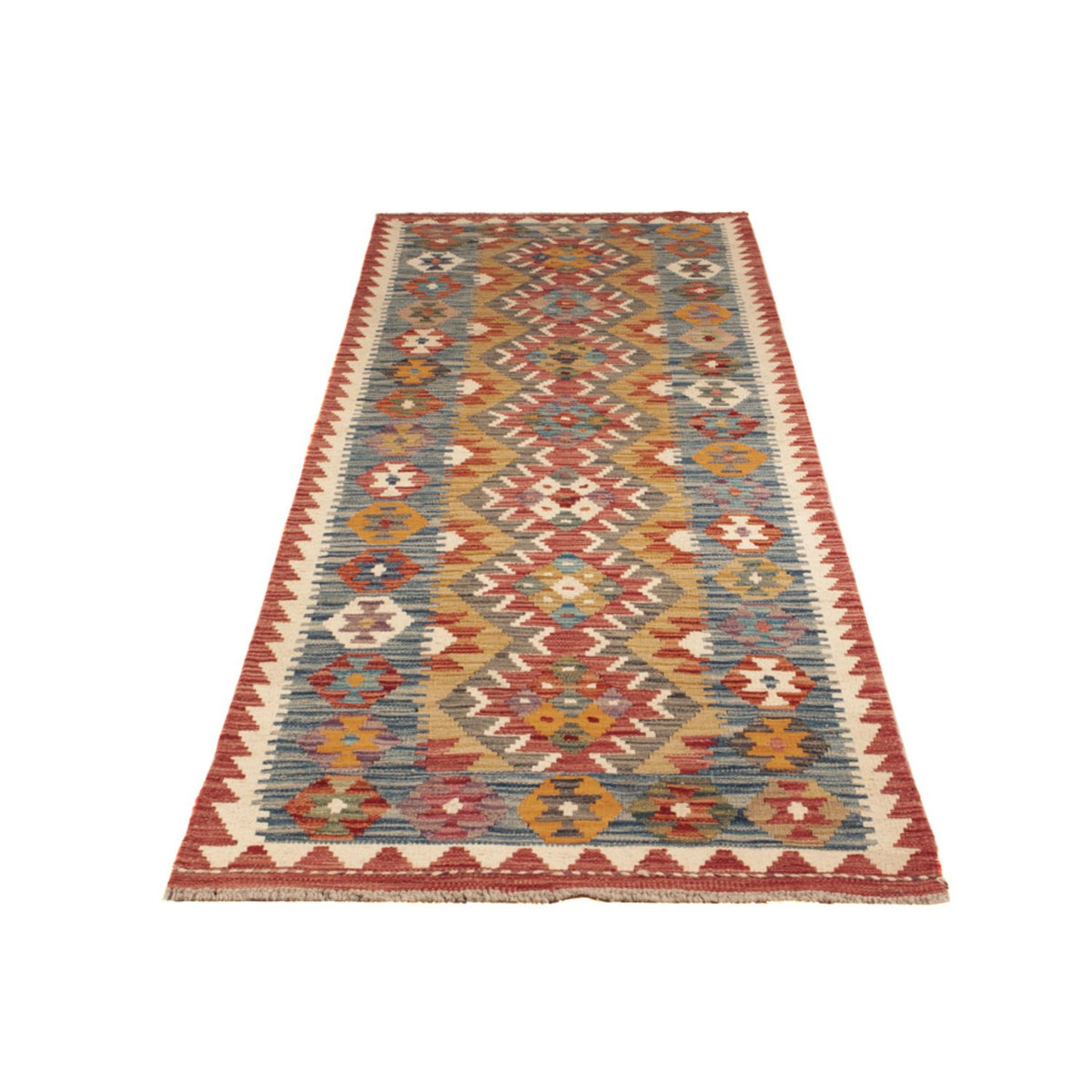 Tapis de couloir Tapis Kelim - Splash - 243 x 79 cm - multicolore