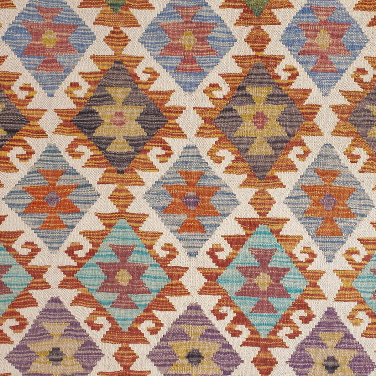 Tapis Kelim - Splash - 201 x 153 cm - multicolore