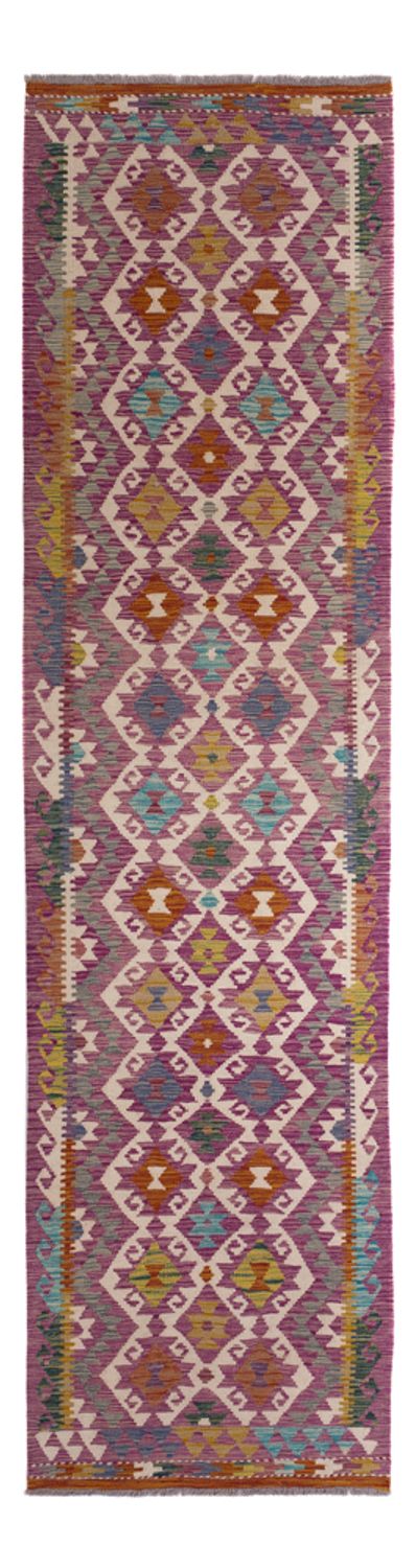 Tapis de couloir Tapis Kelim - Splash - 295 x 80 cm - multicolore